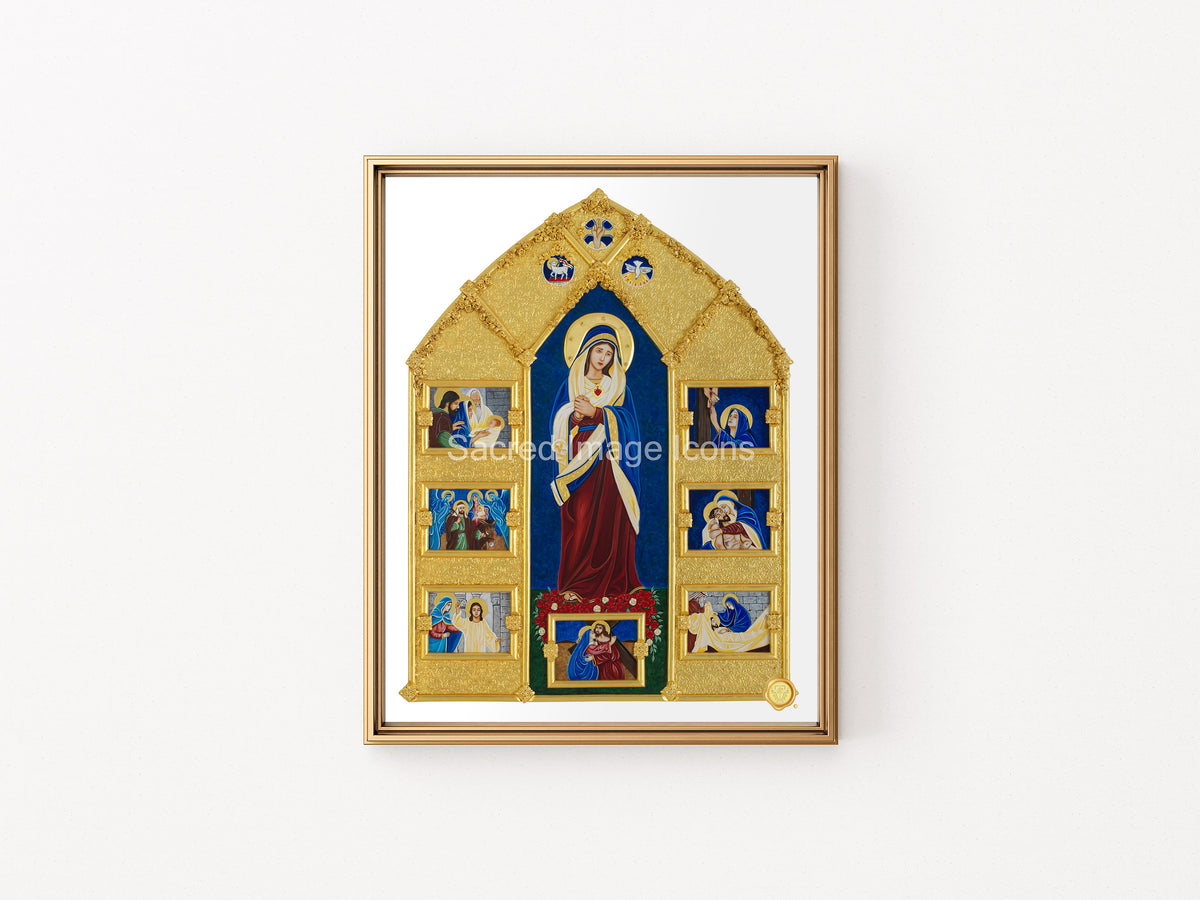 Our Lady of Sorrows 2 Icon Print
