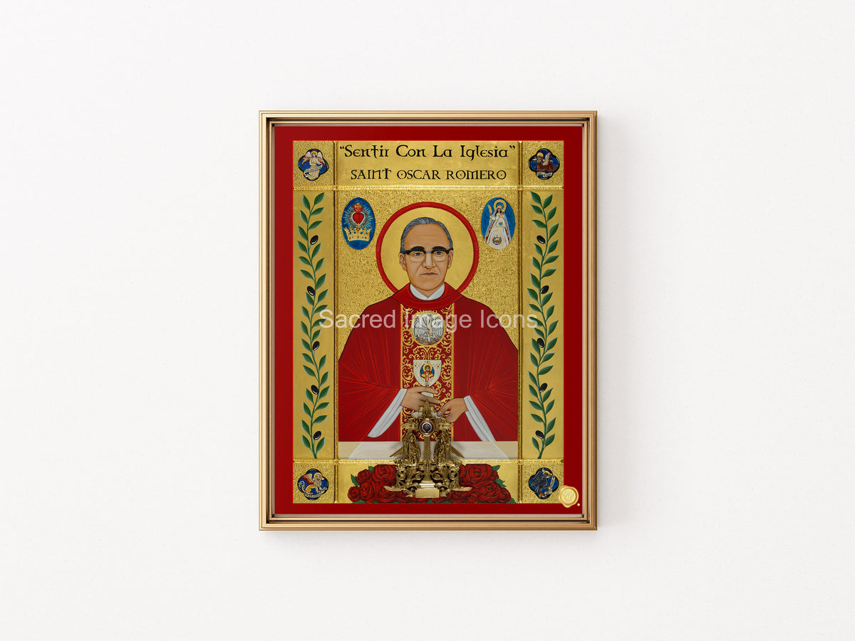 Saint Oscar Romero Icon Print