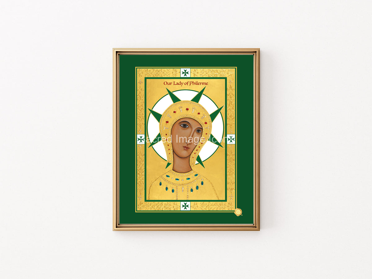 Our Lady of Philerme  - The Military and Hospitaller Order of St. Lazarus of Jerusalem - Icon Print