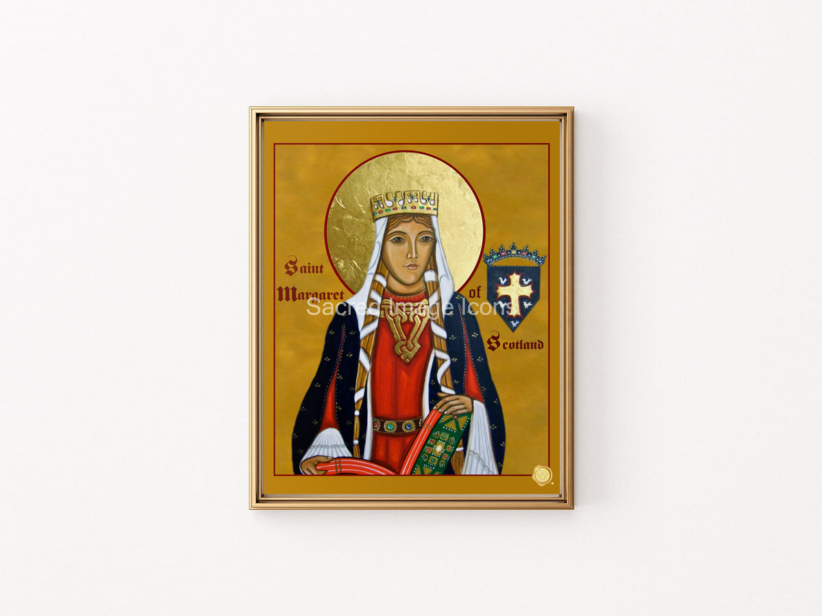 Saint Margaret of Scotland Icon Print