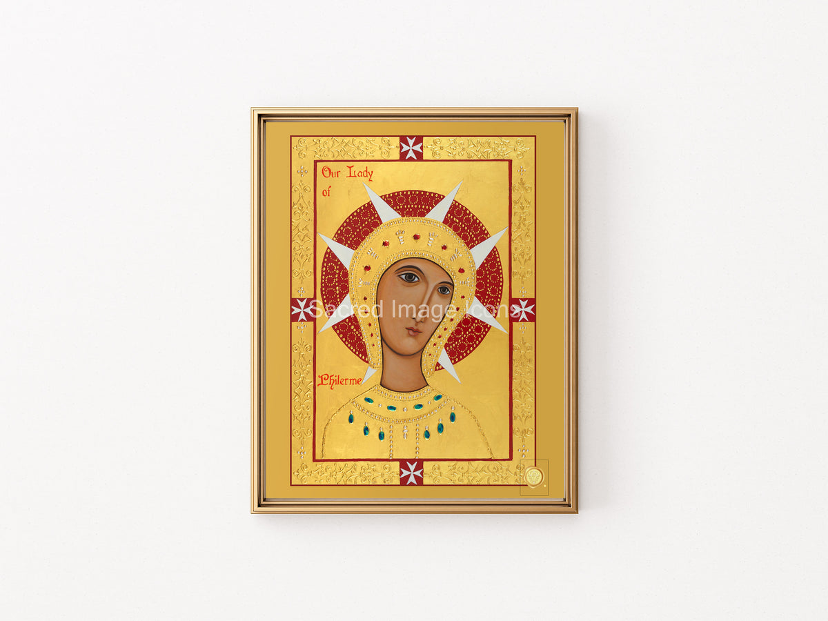 Our Lady of Philerme Icon Print