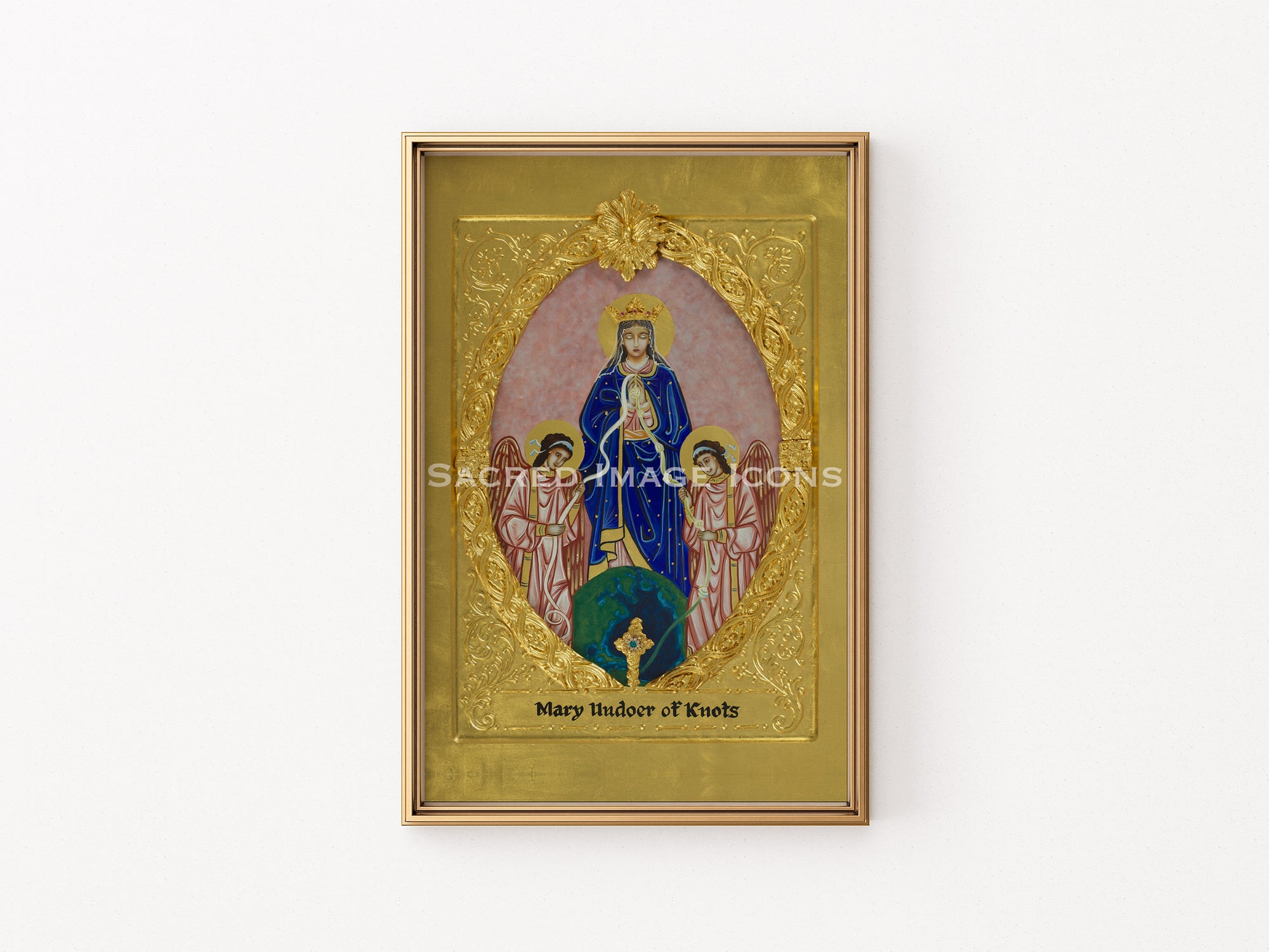 Our Lady Undoer of Knots Golden Icon Print