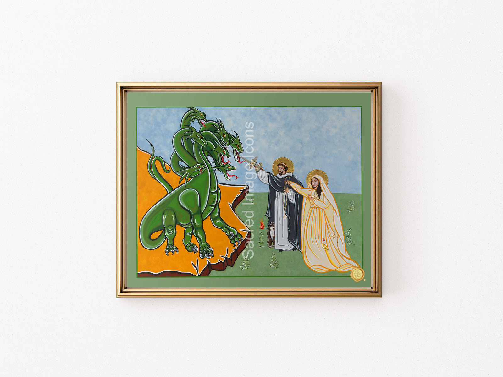 Saint Dominic The Rosary is a weapon Icon Print