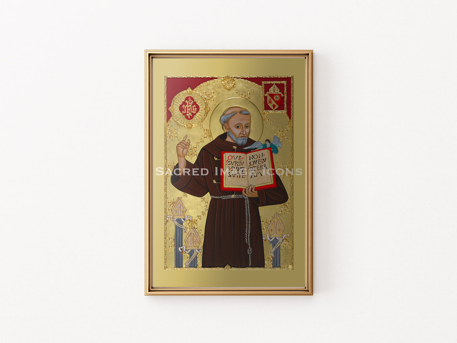 Saint Bernadine Icon Print
