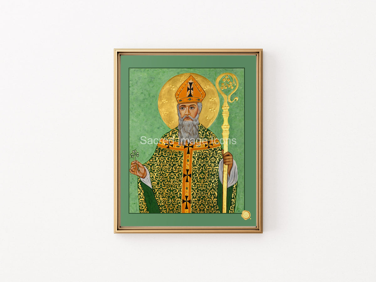 Saint Patrick Icon Print