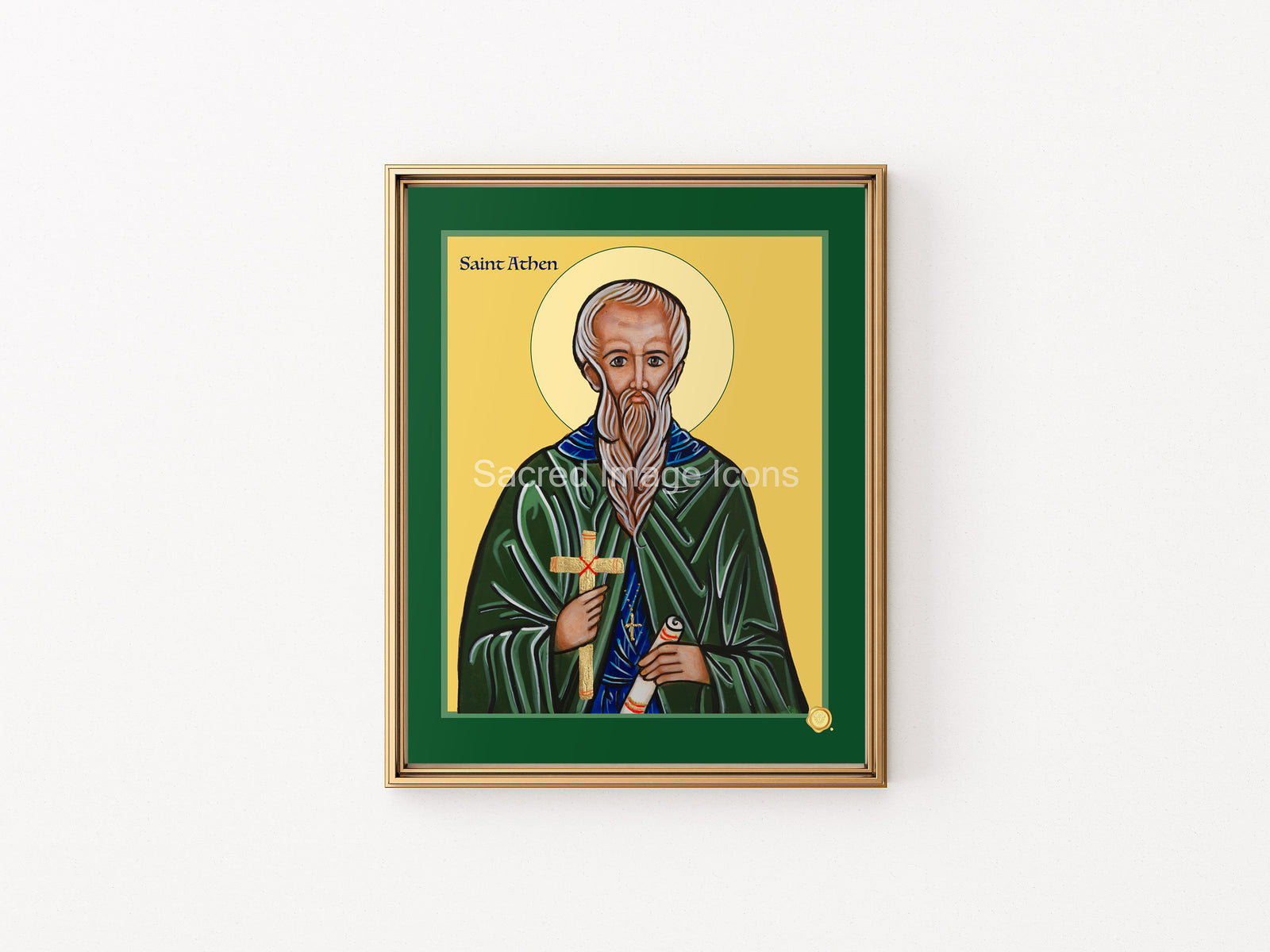 Saint Athen Icon Print