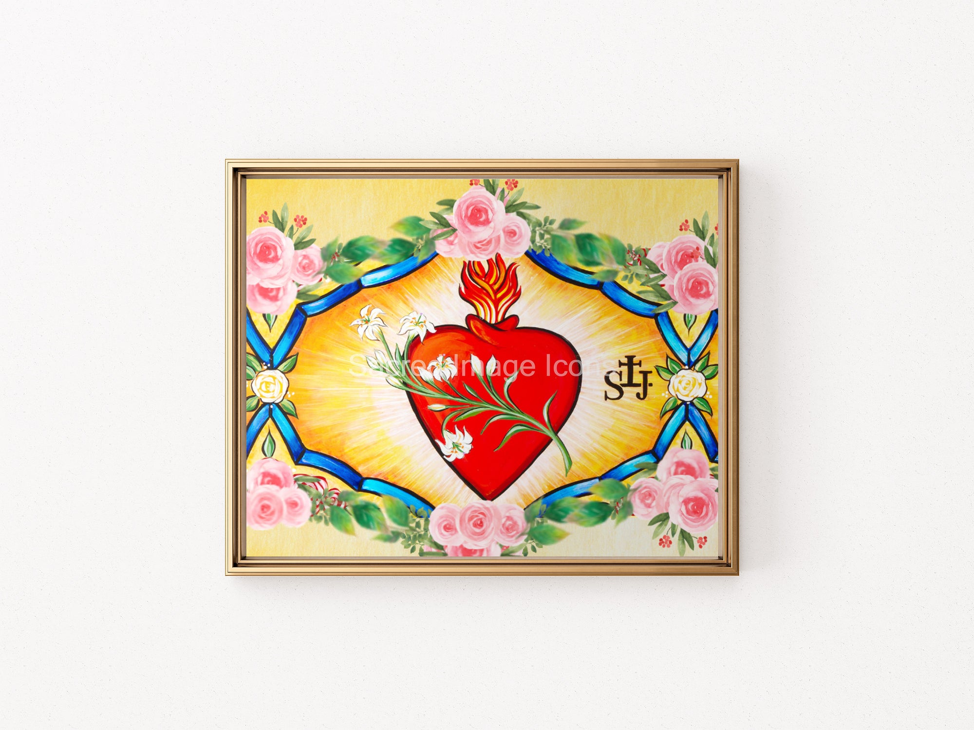 The Chaste Heart of St Joseph Icon Print