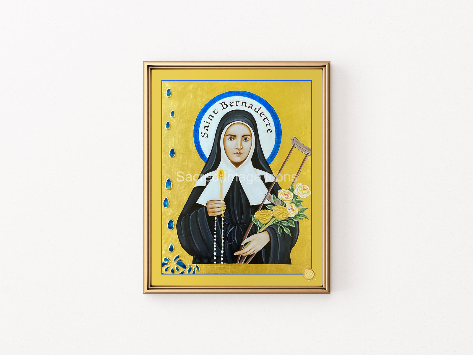 Saint Bernadette Icon Print