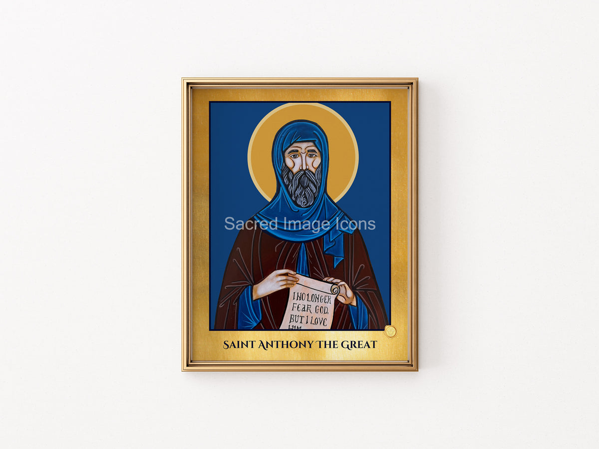 Saint Anthony the Great Icon Print