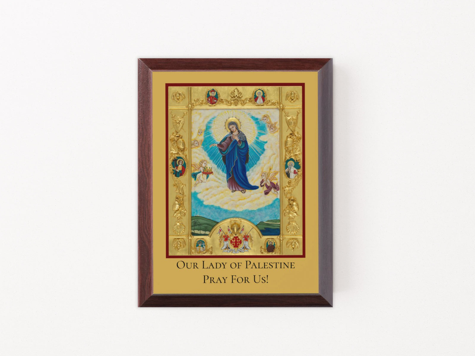 EOHSJ Our Lady of Palestine Icon Plaque