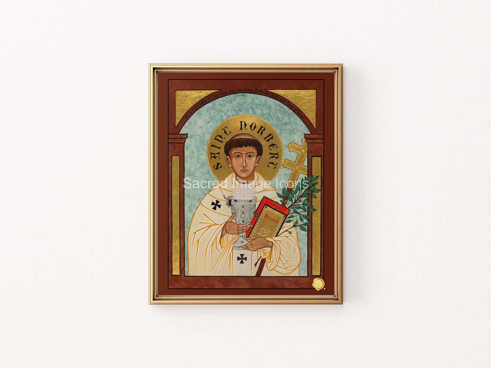 Saint Norbert Icon Print