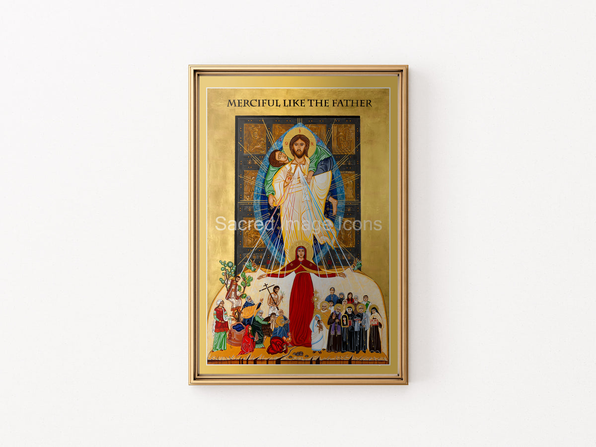 Jesus the Good Shepherd / Merciful Like the Father Icon Print
