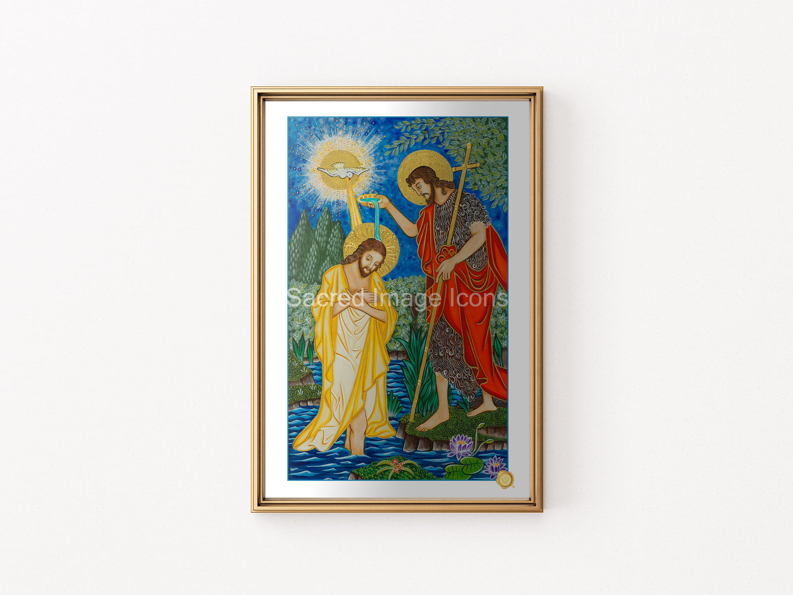 Baptism of Jesus Icon Print