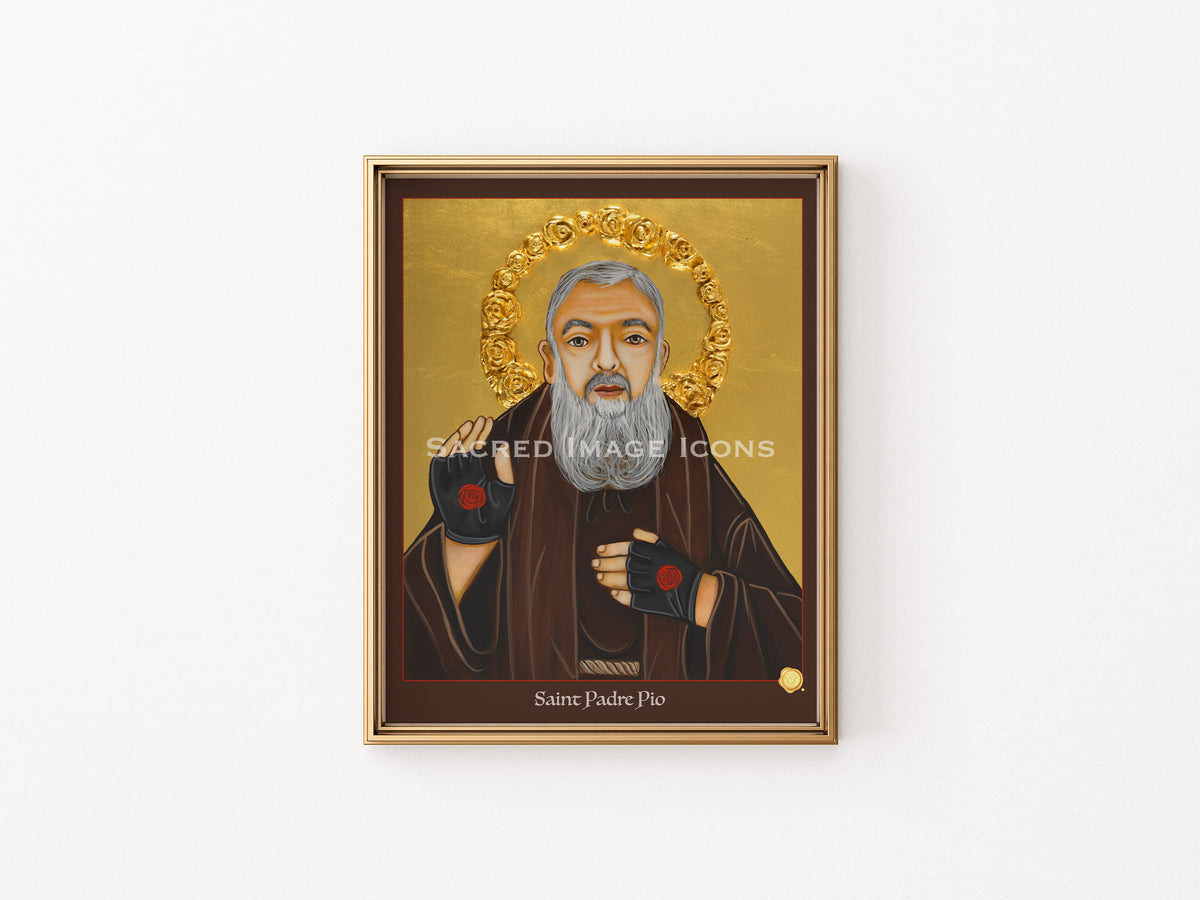 Saint Padre Pio Icon Print