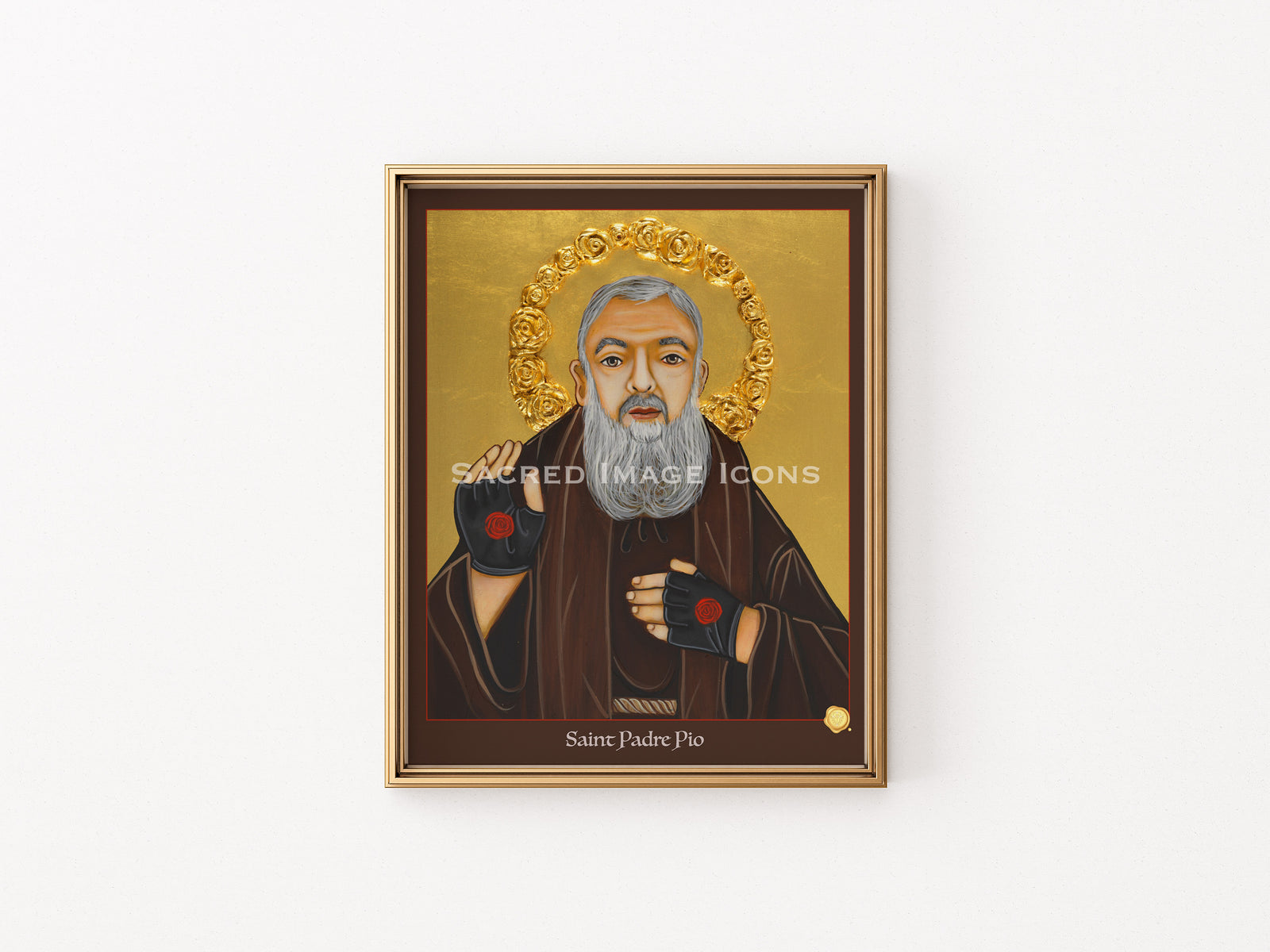 Saint Padre Pio Icon Print