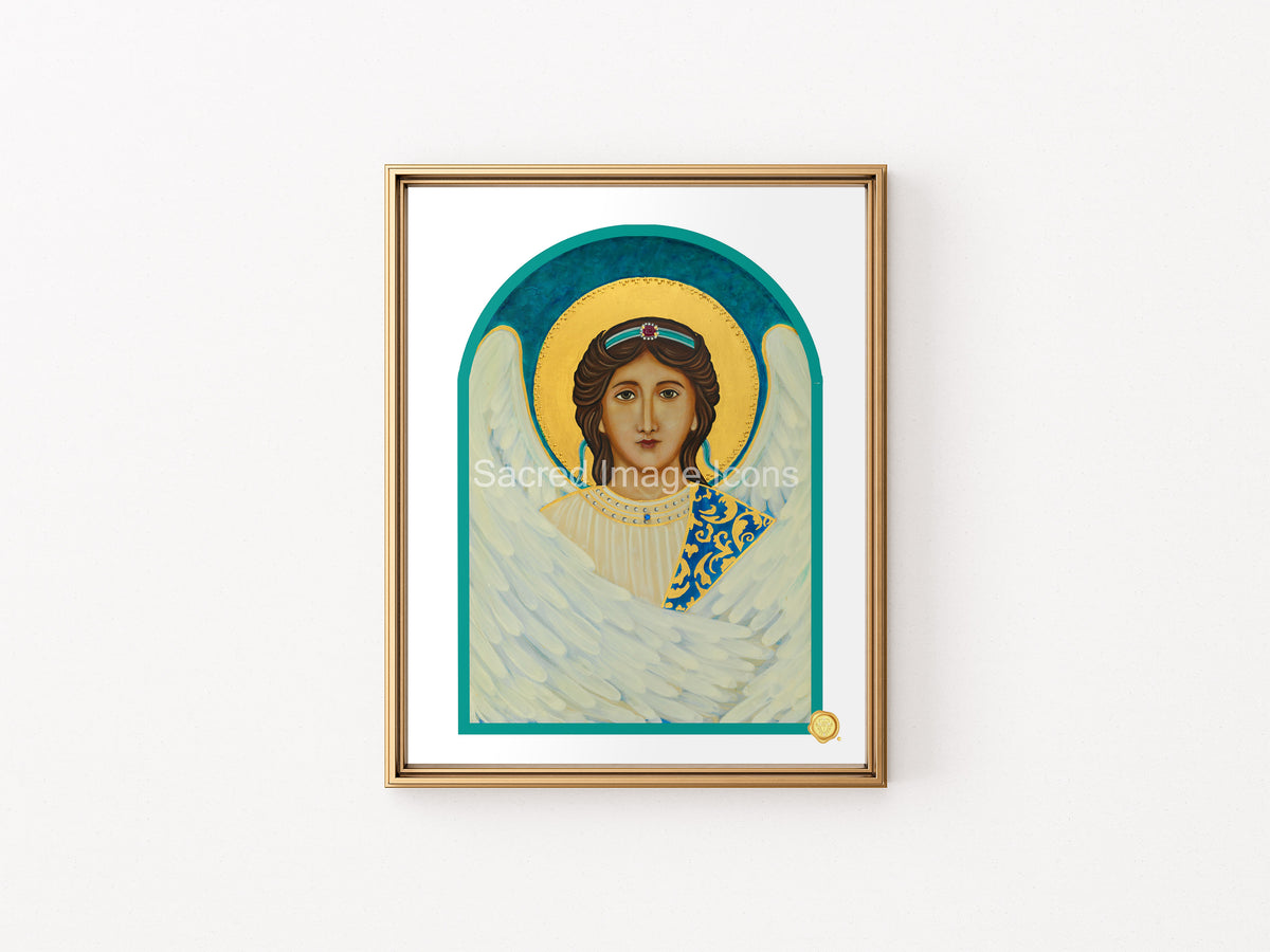 Guardian Angel Icon Print - Boy