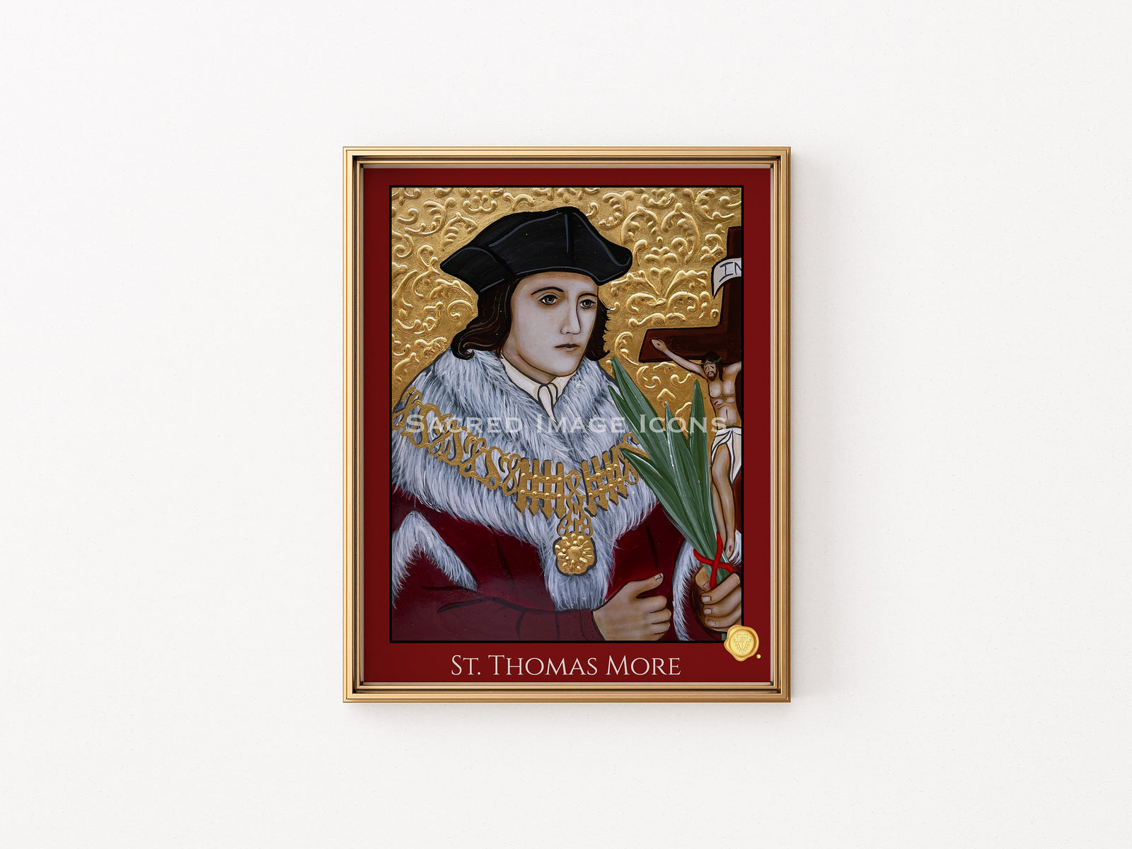Saint Thomas More Icon Print