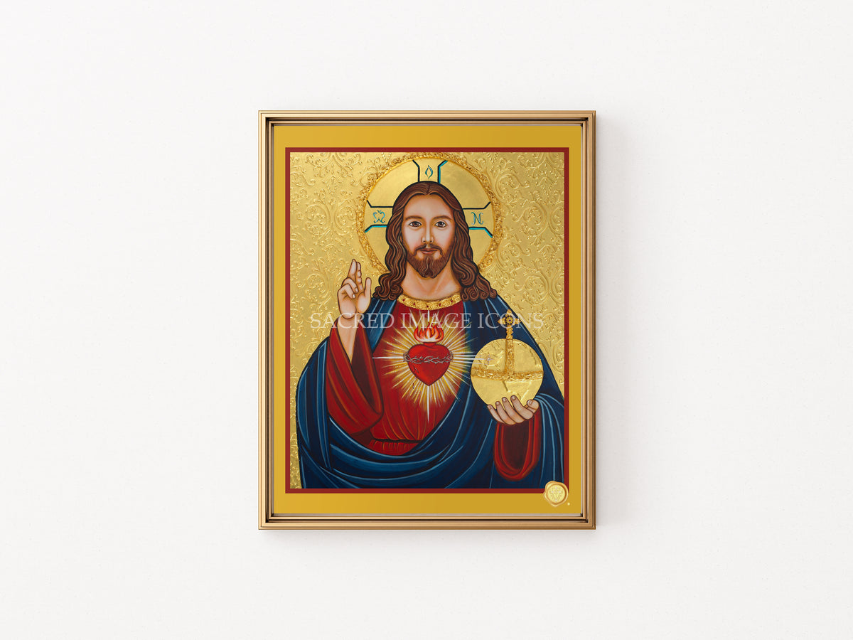 Sacred Heart of Jesus — Consecration Icon Print