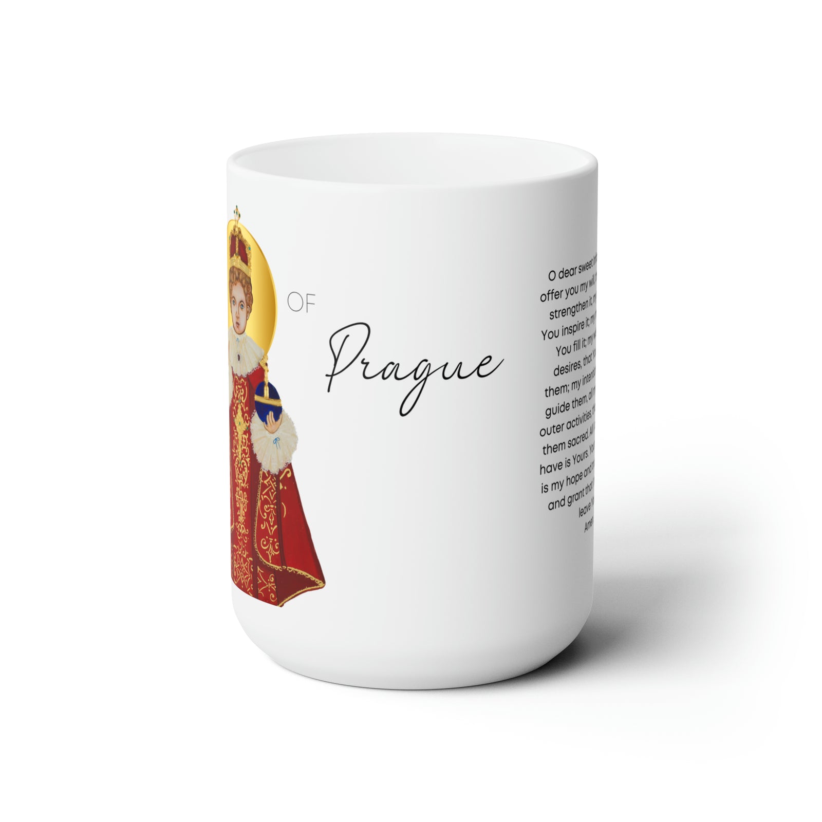 Infant of Prague Prayer Mug 15oz