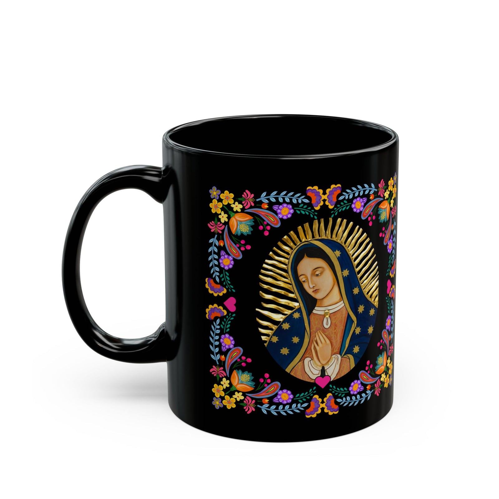 Our Lady of Guadalupe Black Prayer Mug