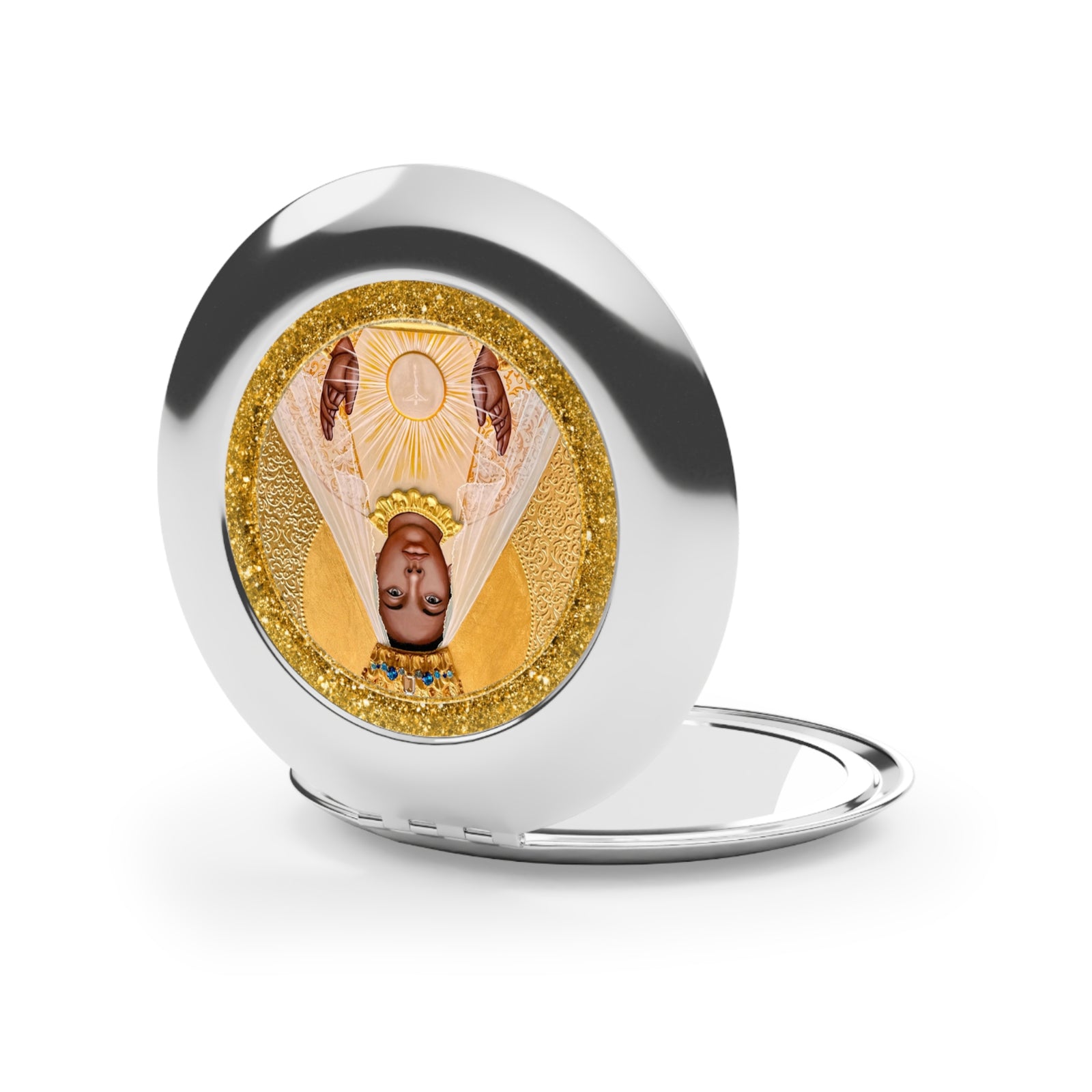 Black Madonna Compact Travel Mirror