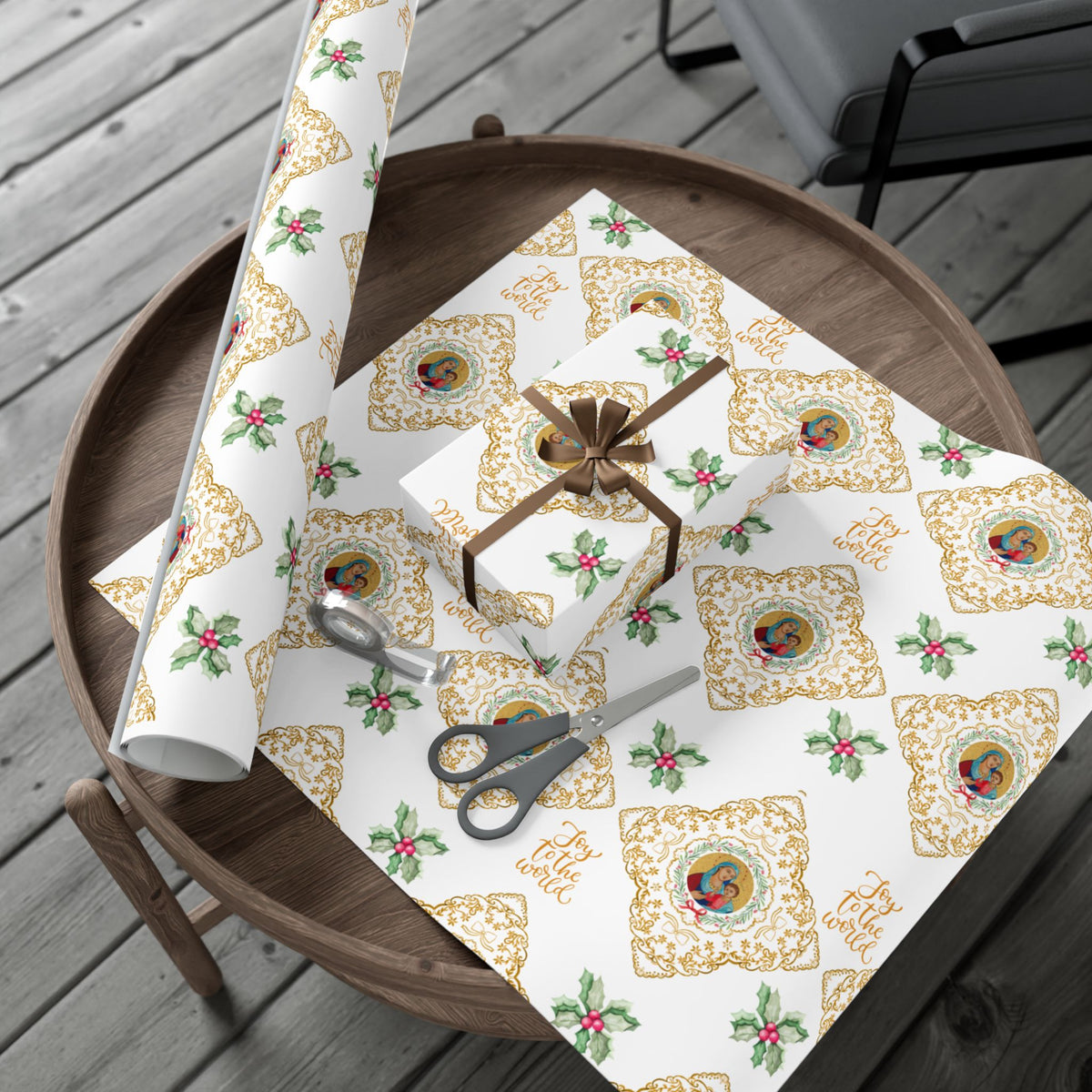 Christmas Wrapping Paper - Madonna and Child - Roll