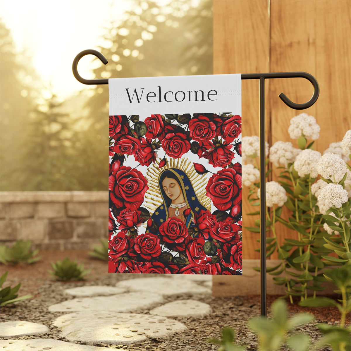 Welcome to her Garden (Guadalupe) Garden Flag