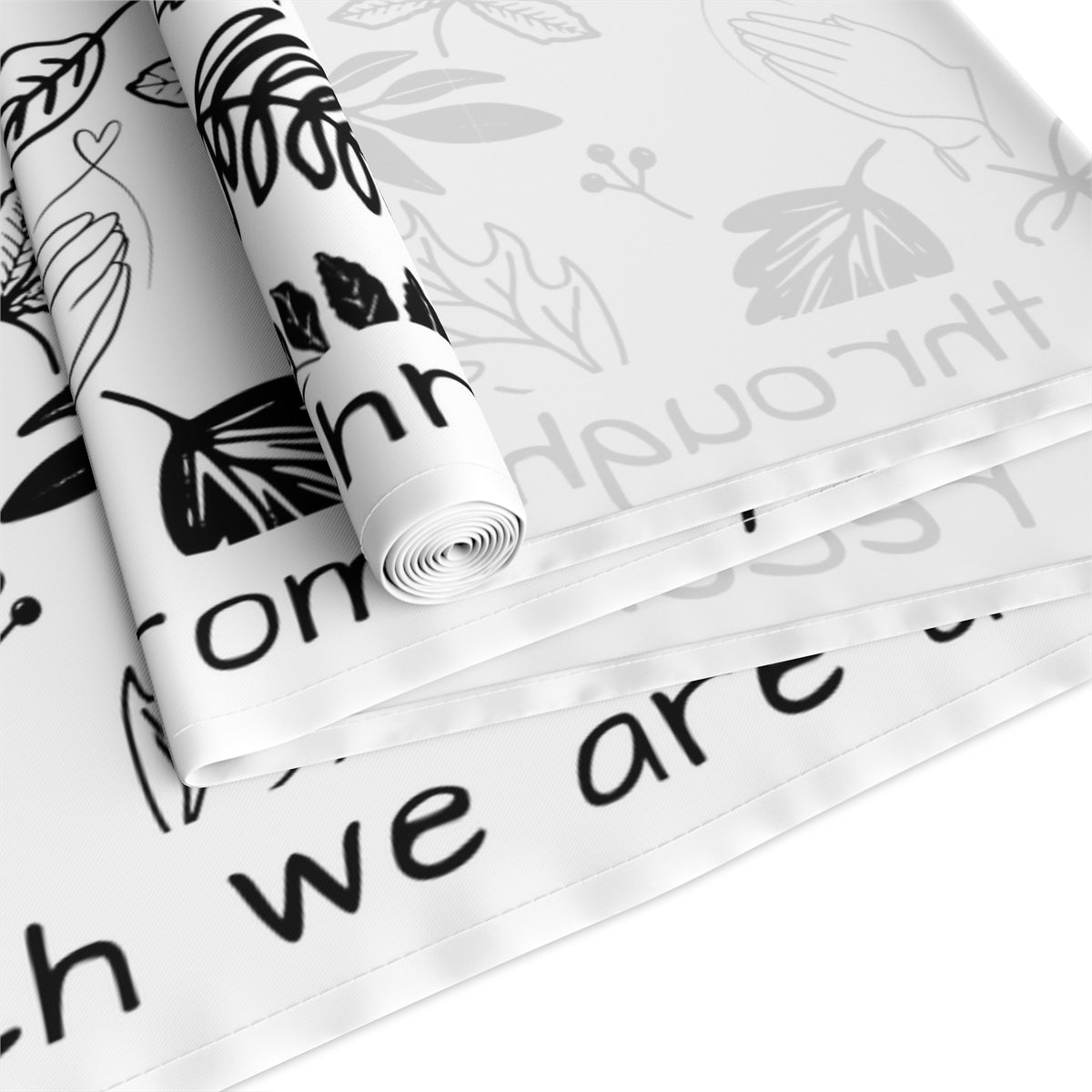 Bless Us O Lord and These Thy Gifts - Table Runner in Cotton or Poly