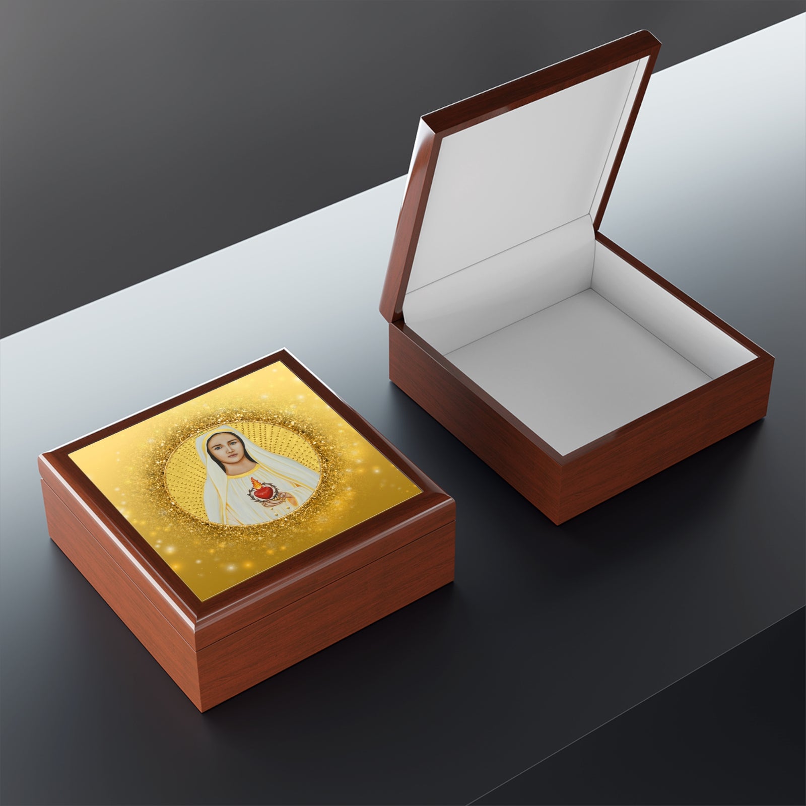 Rosary and Jewelry Box with Our Lady of Fatima