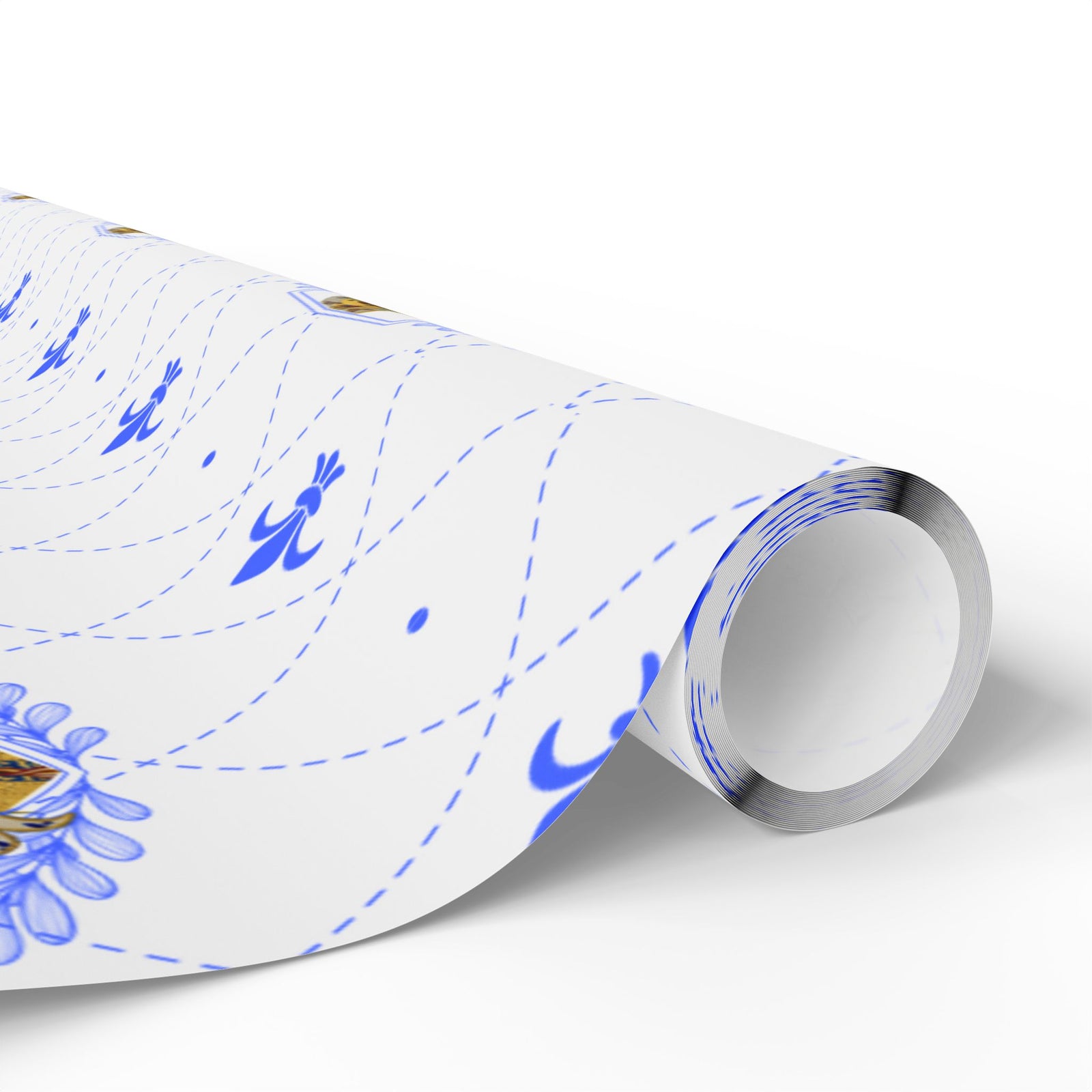 Gift Wrapping Paper - Saint Joan of Arc Blue - Roll