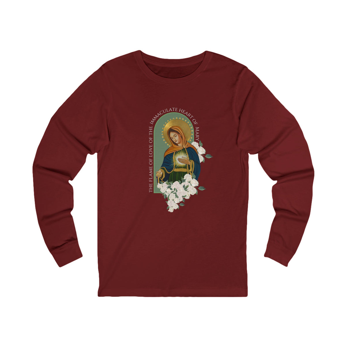 Flame of Love with The Unity Prayer Long Sleeve Unizex Tee