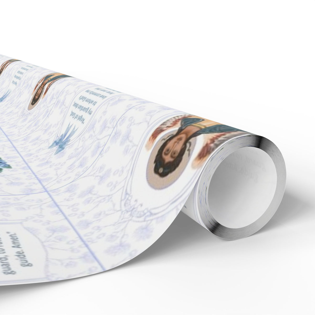 Gift Wrapping Paper - Guardian Angel Prayer (Blue) - Roll