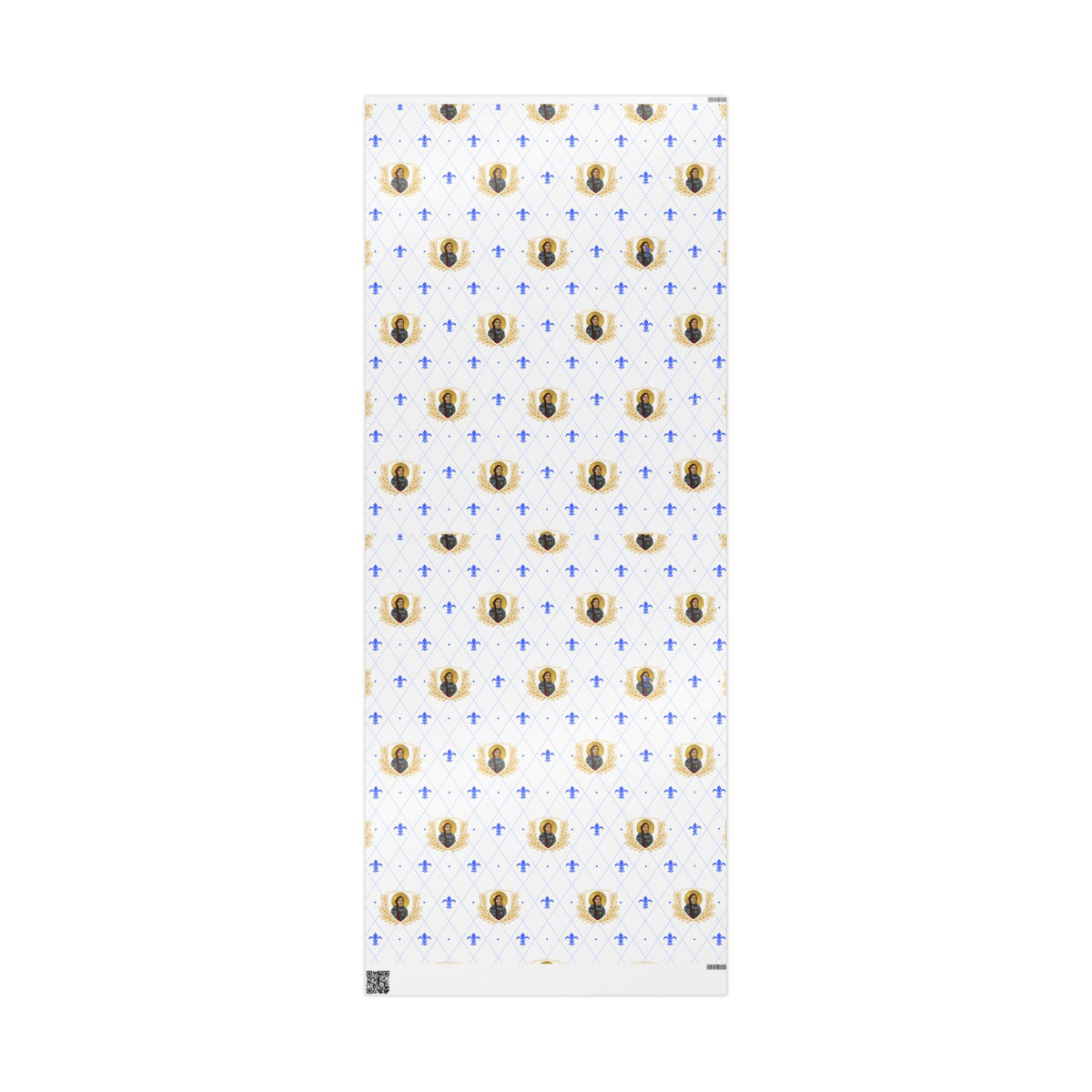 Gift Wrapping Paper - St. Joan of Arc Blue &amp; Gold - Roll
