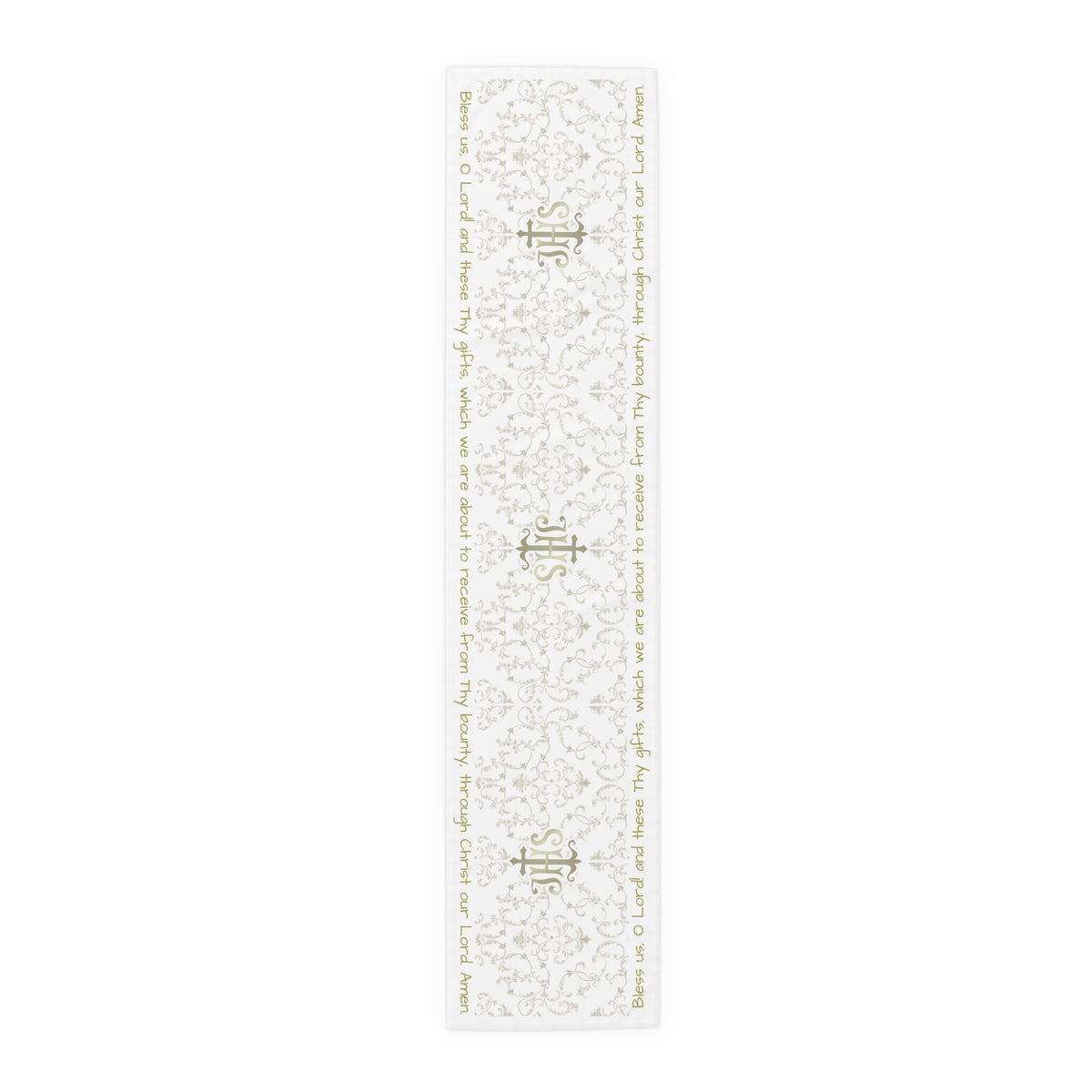 Bless us O Lord Table Runner in Cotton Twill or Poly