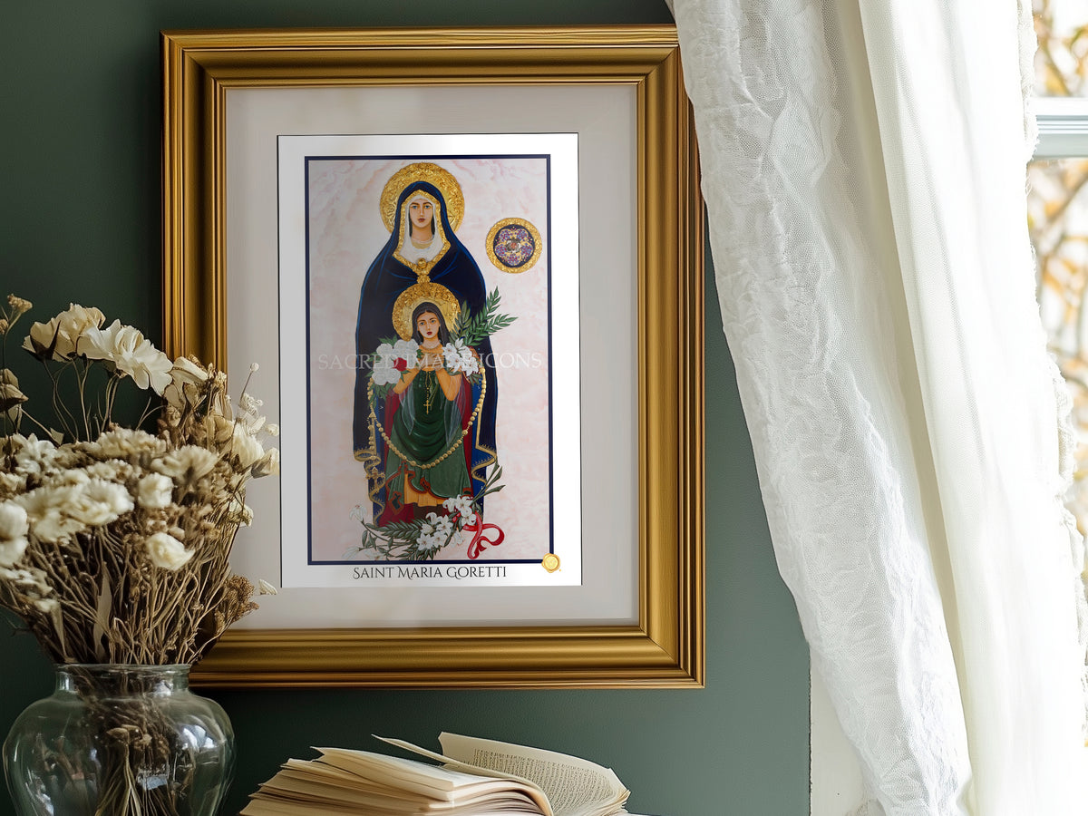 Saint Maria Goretti - Virgin and Martyr Icon Print