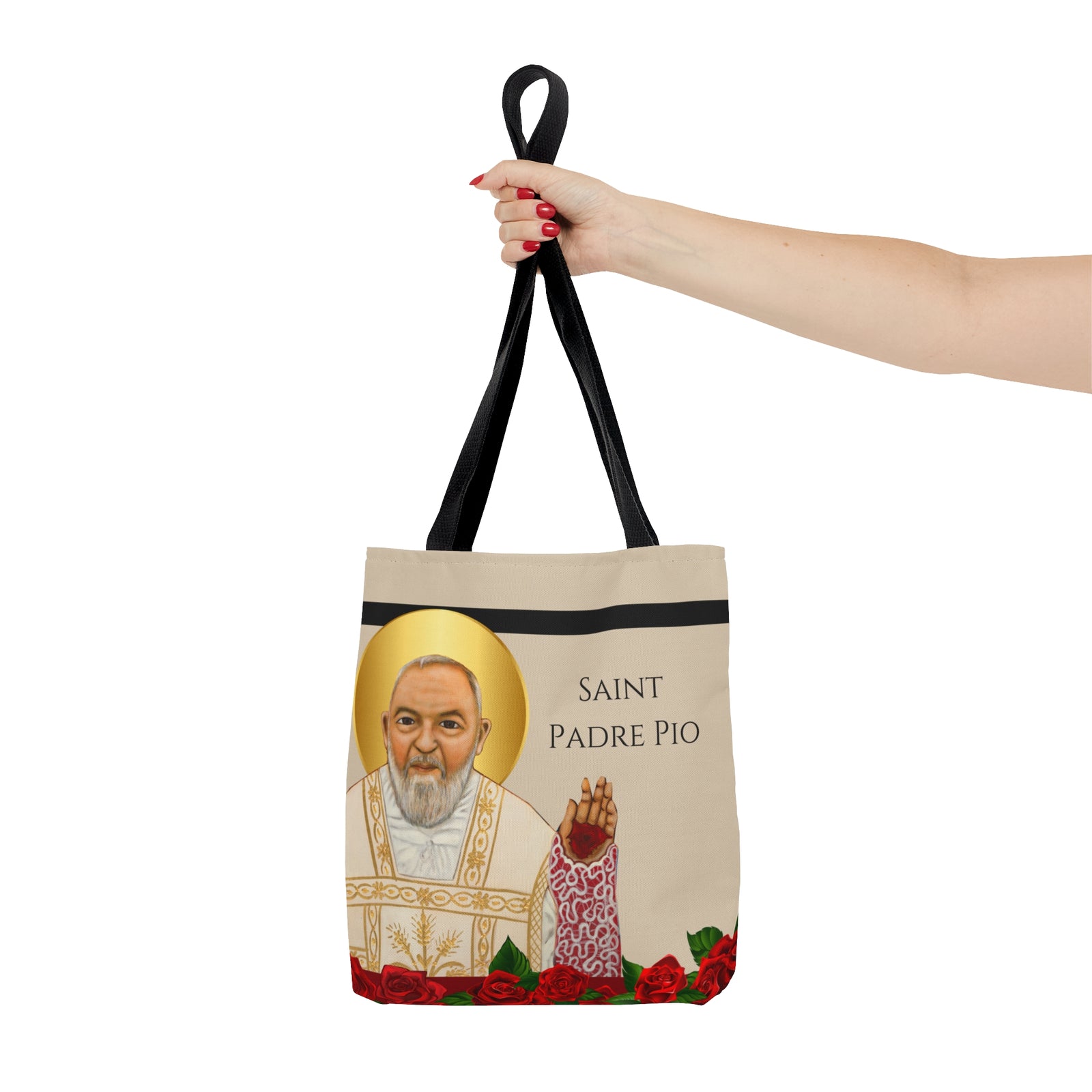 Saint Padre Pio Tote Bag 13x13