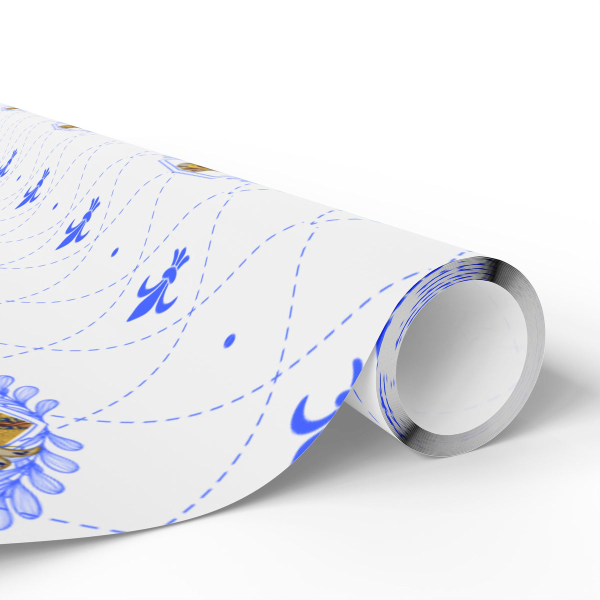 Gift Wrapping Paper - Saint Joan of Arc Blue - Roll