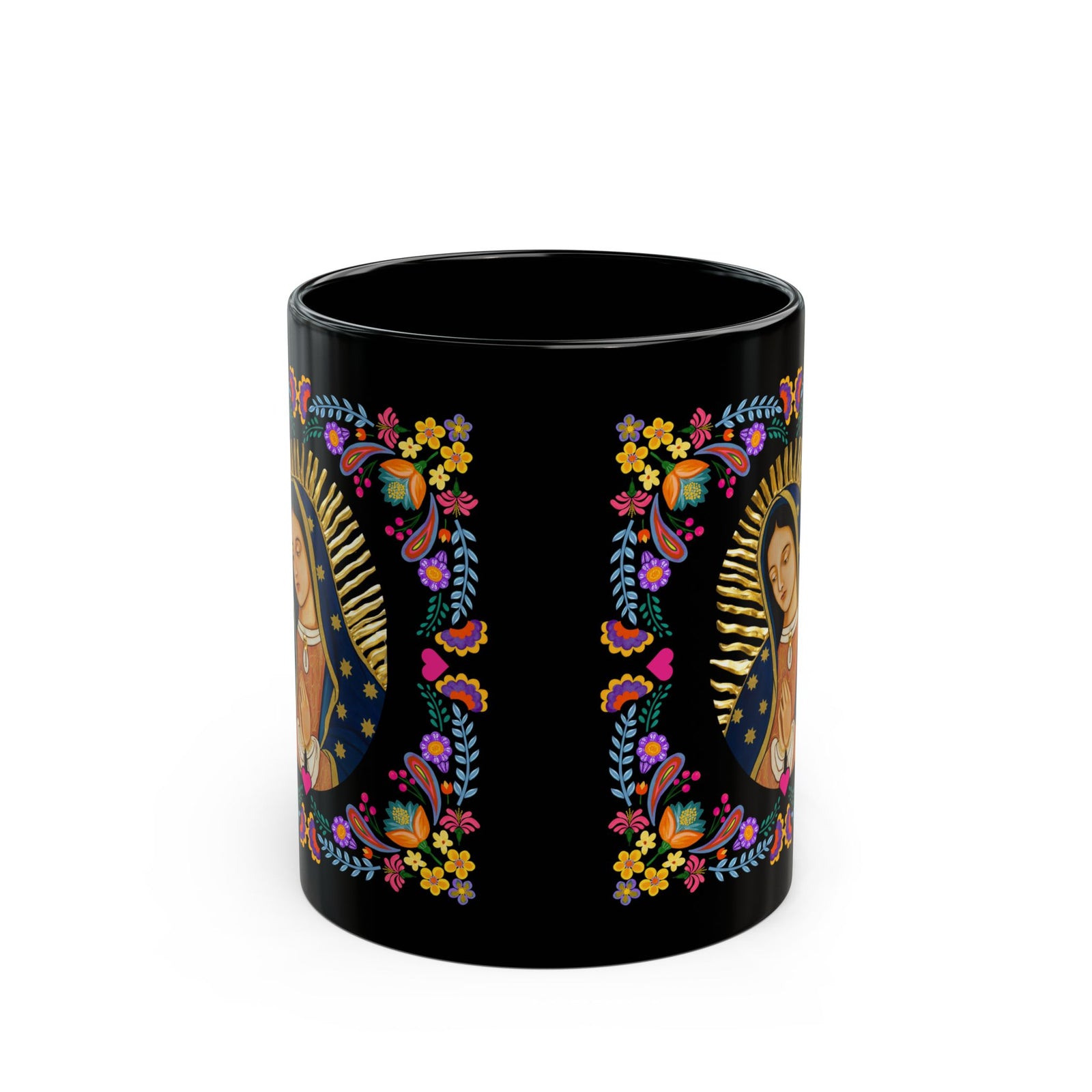 Our Lady of Guadalupe Black Prayer Mug