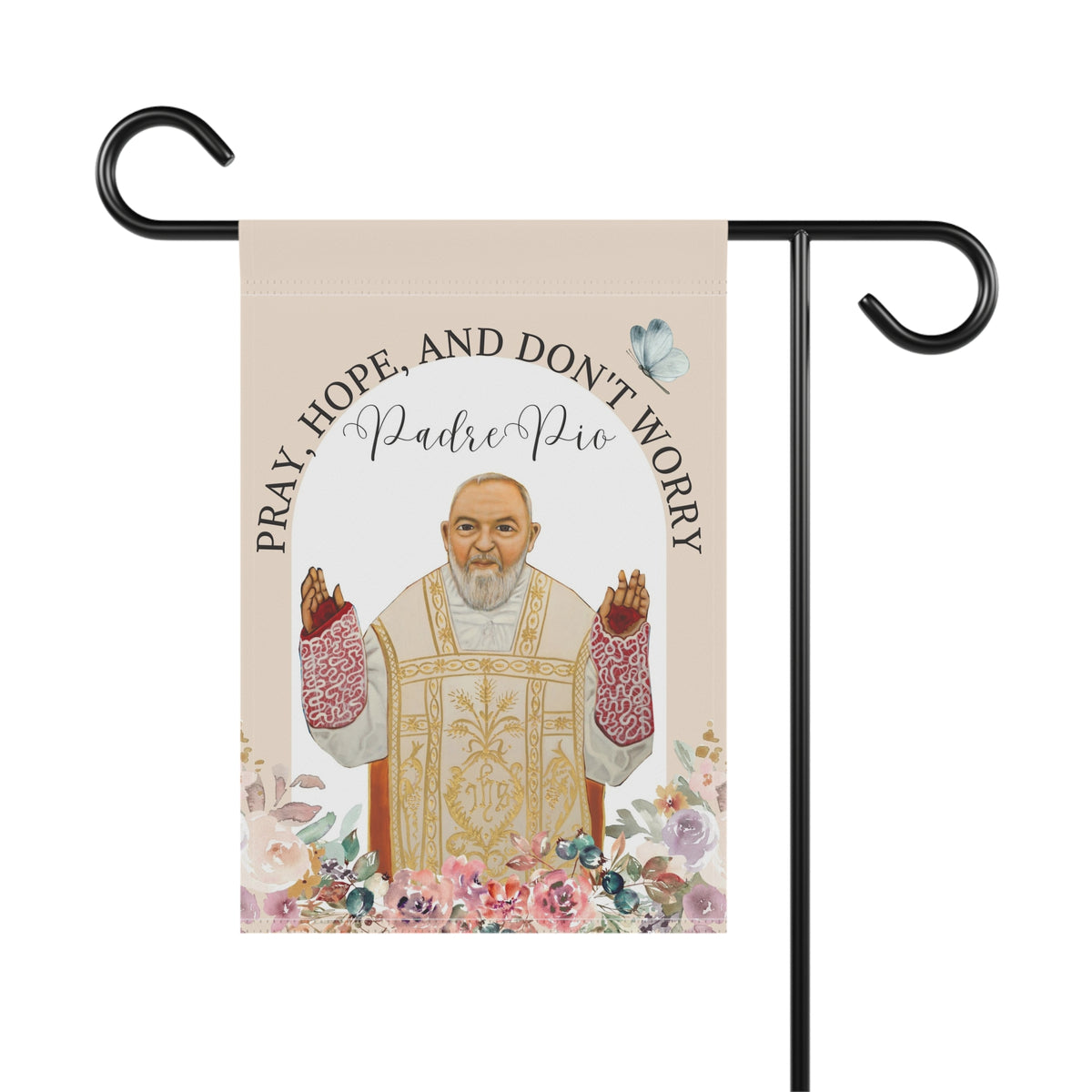 Saint Padre Pio Garden Flag