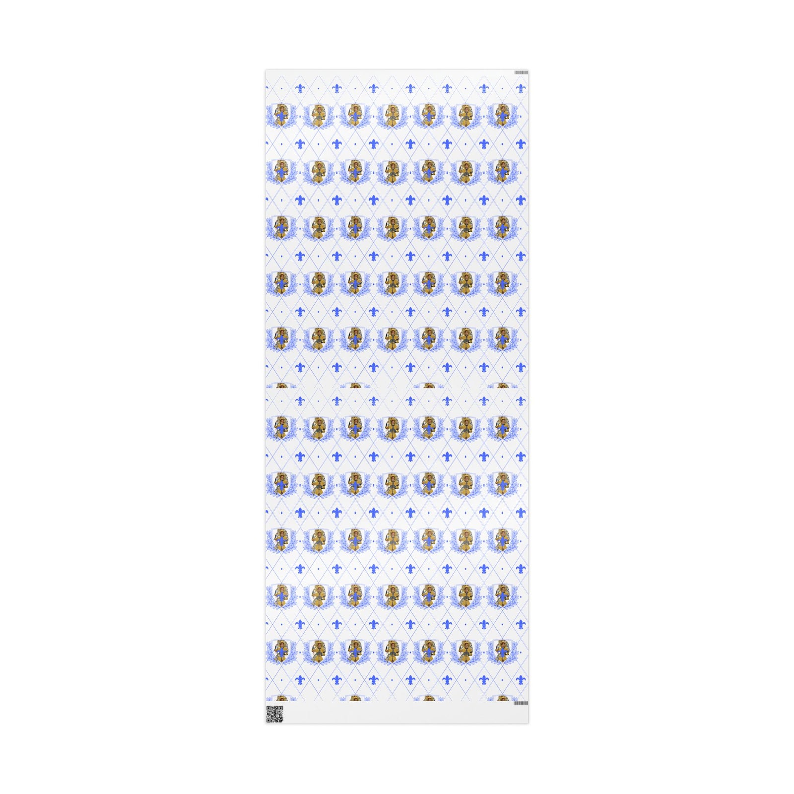Gift Wrapping Paper - Saint Joan of Arc Blue - Roll