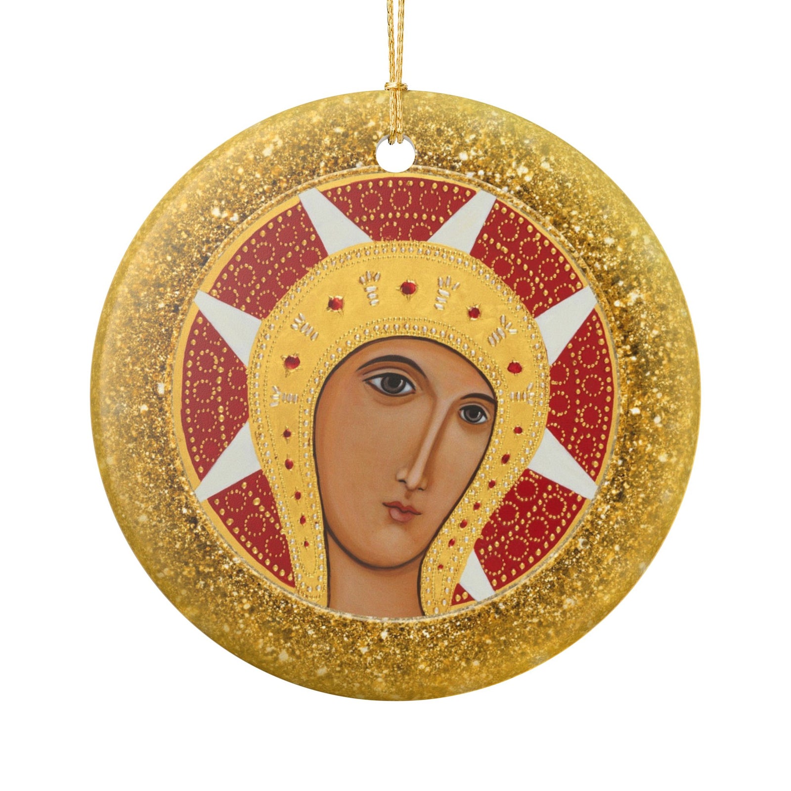 Our Lady of Philerme Ceramic Christmas Ornament