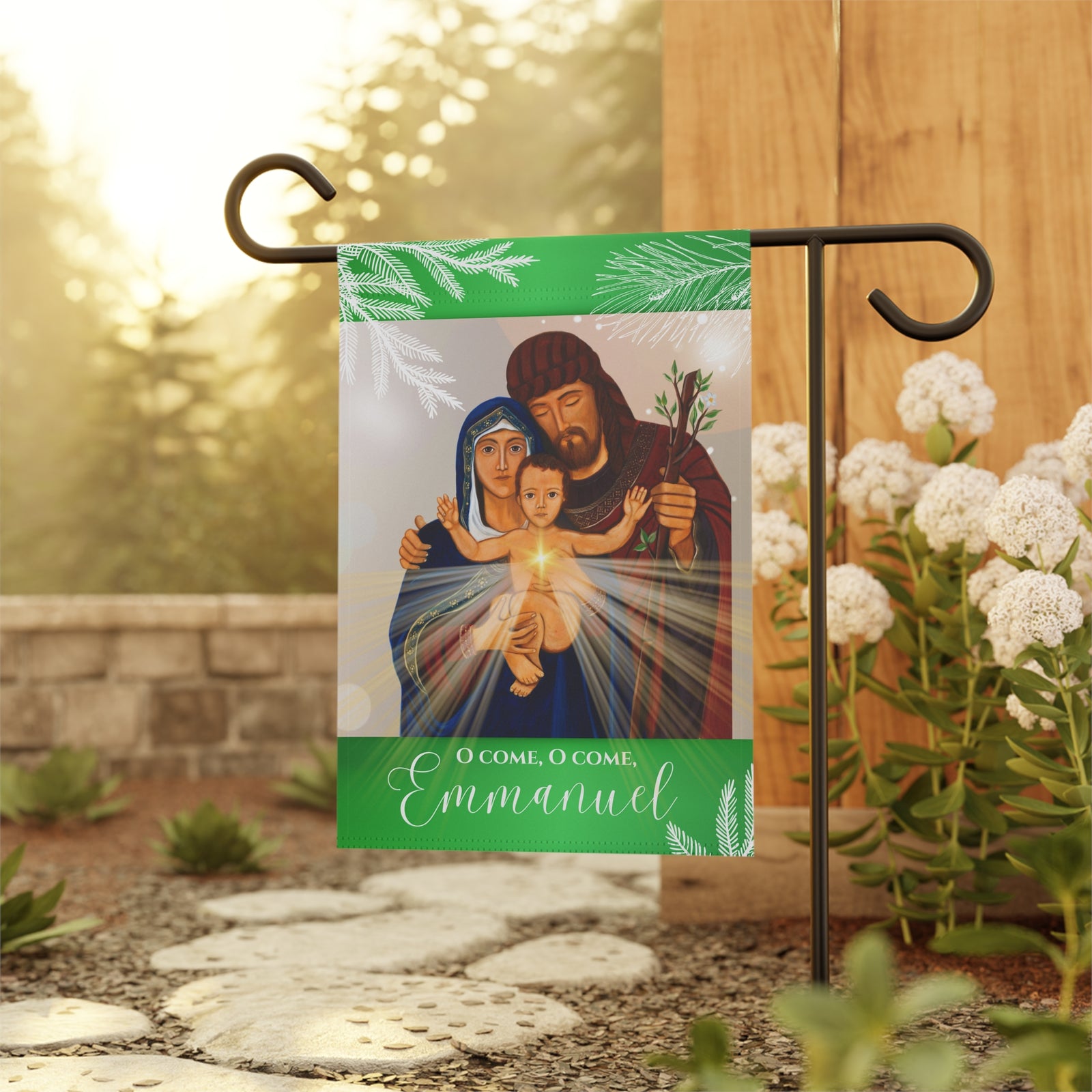 Holy Family Christmas Garden Flag
