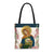 Flame of Love 13x13  Tote Bag, Floral Design, Unity Prayers, Gift for Religious Celebrations, Eco-Friendly Shopping Bag, Inspirational Carryall