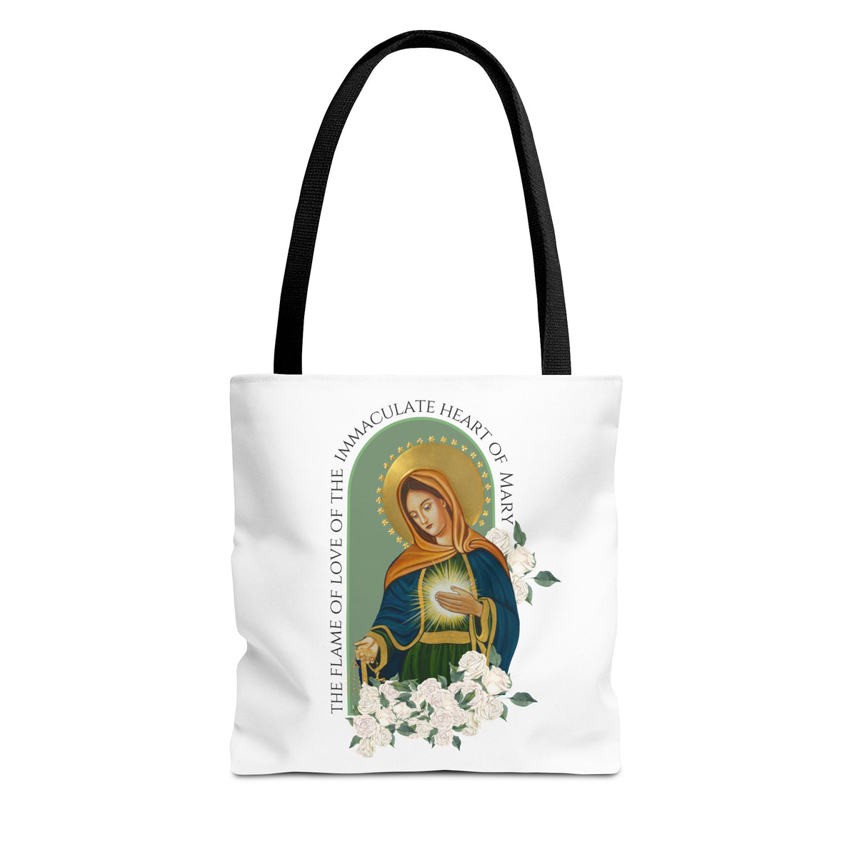 Flame of Love White Tote Bag 13x13