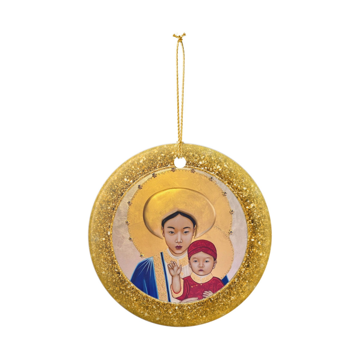 Our Lady of La Vang Ceramic Christmas Ornament