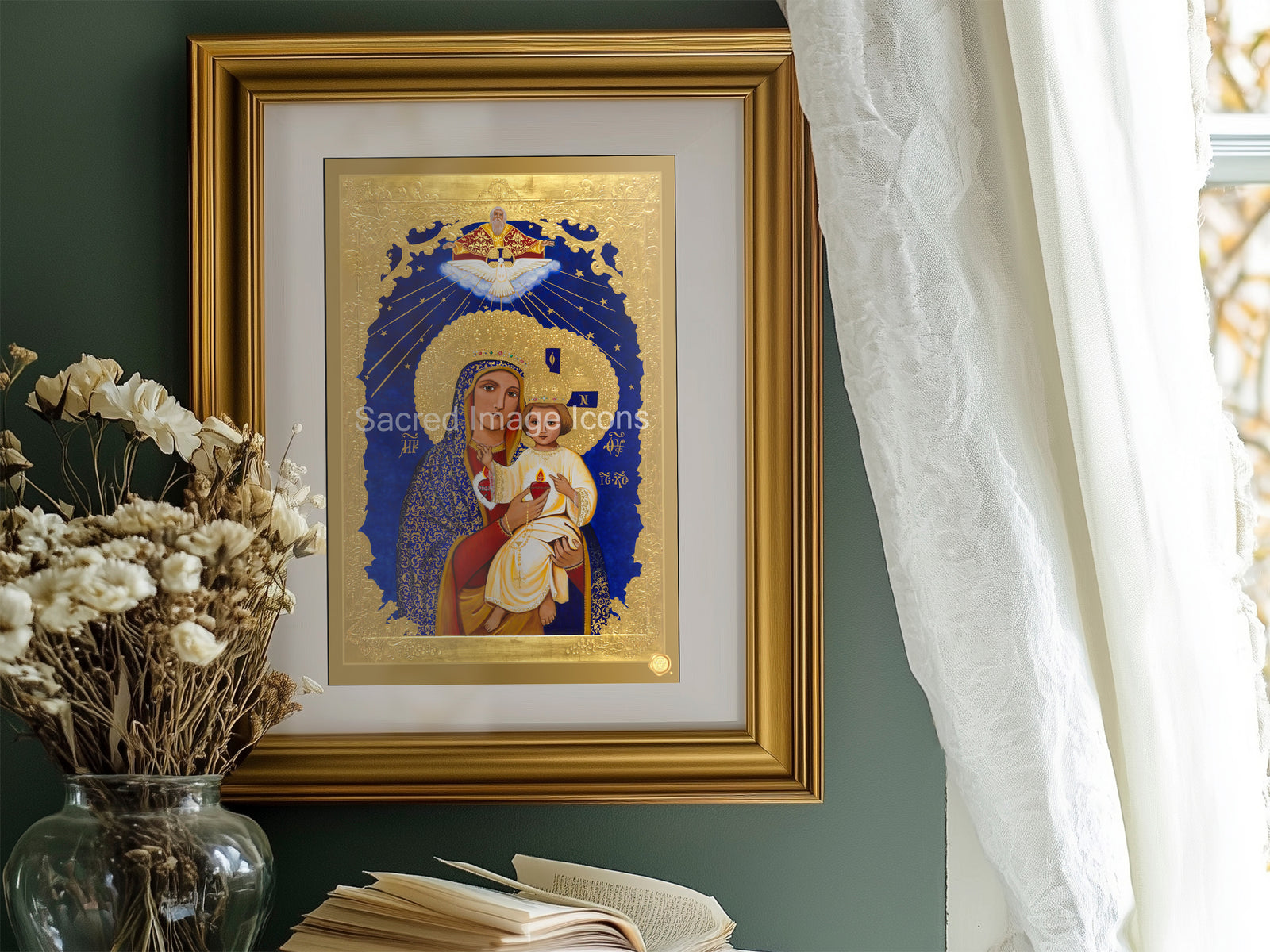 Sacred and Immaculate Hearts 3 Icon Print