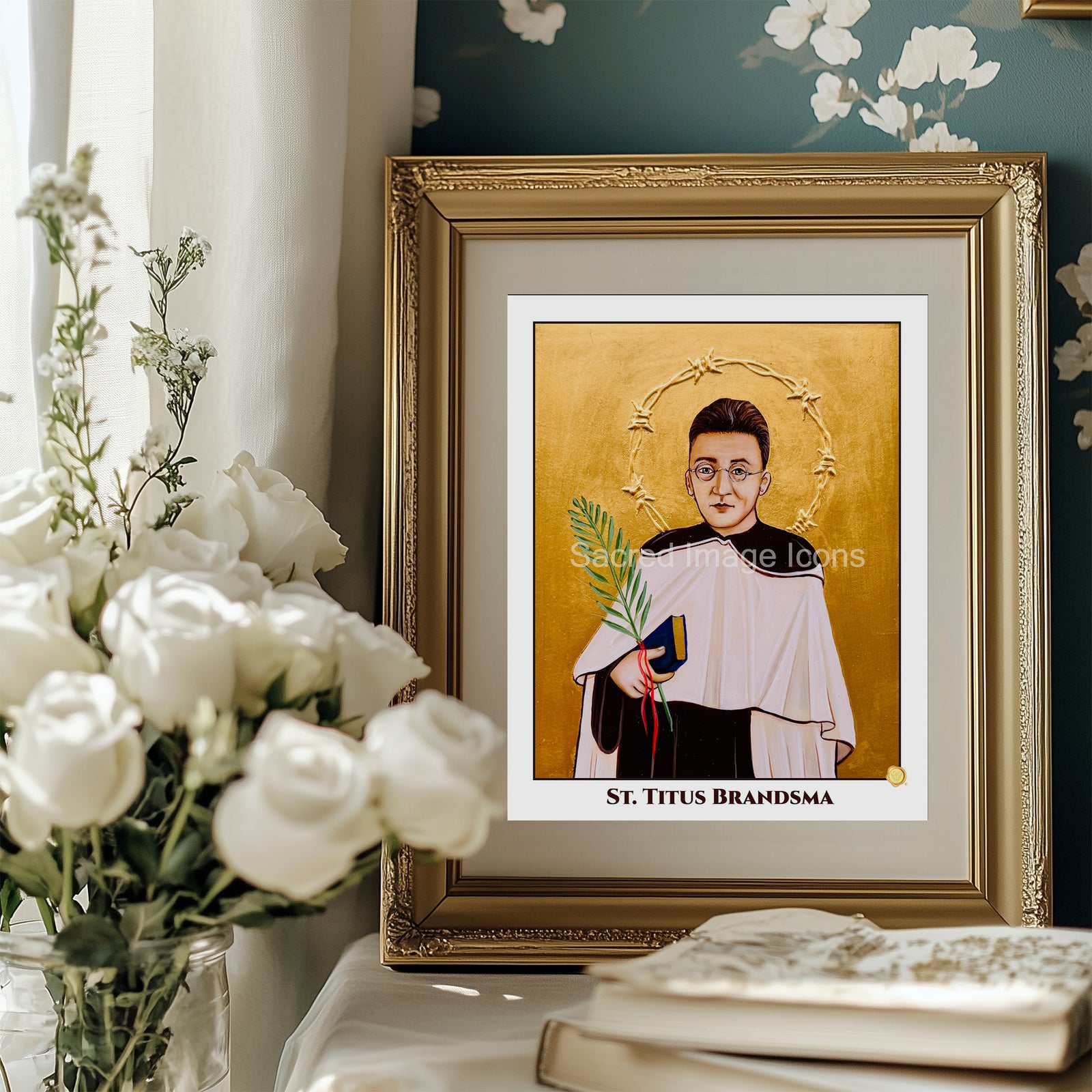 Saint Titus Brandsma Icon Print