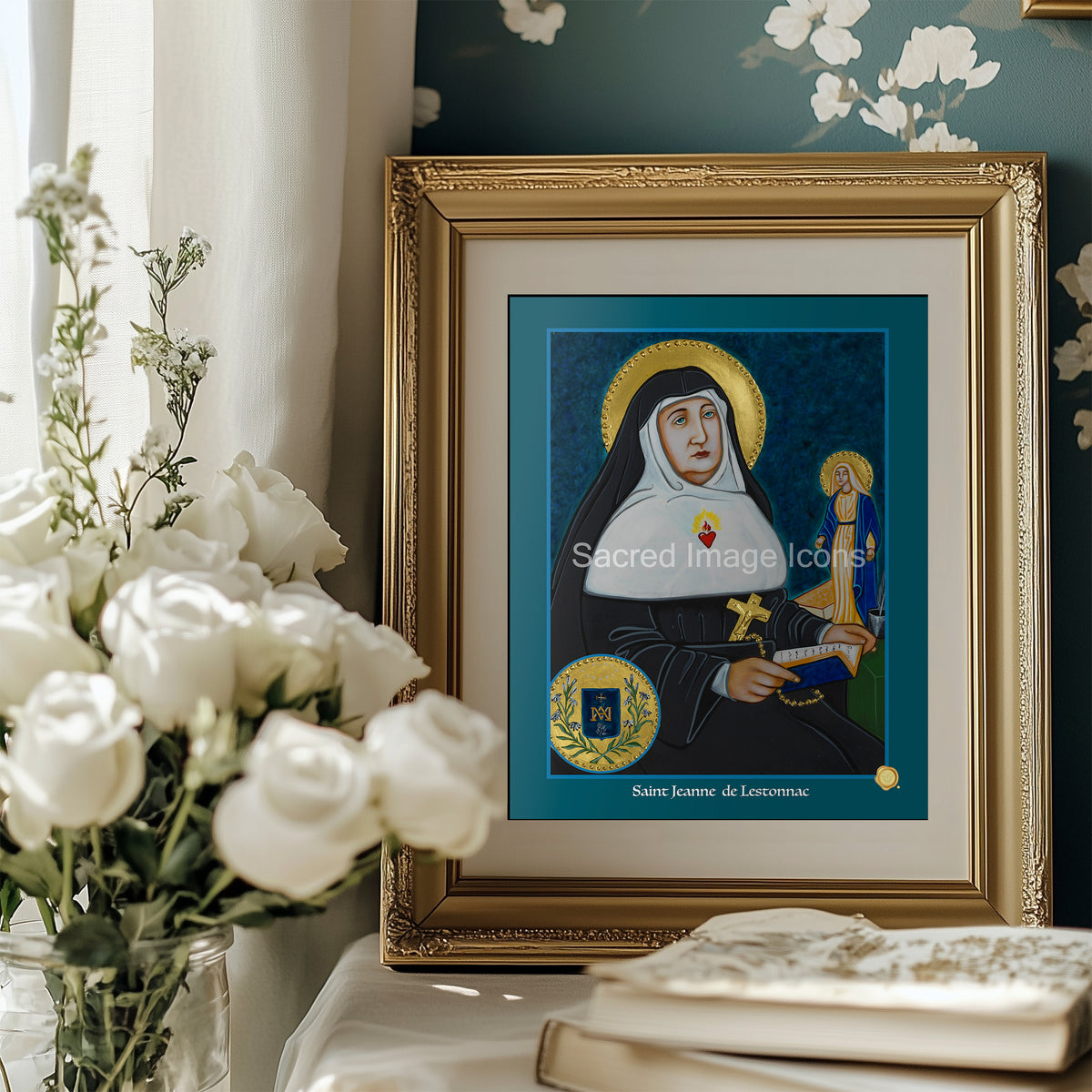 Saint Jeanne de Lestonnac Icon Print