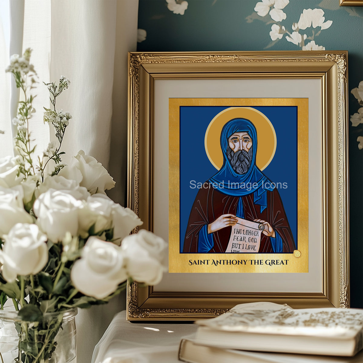 Saint Anthony the Great Icon Print
