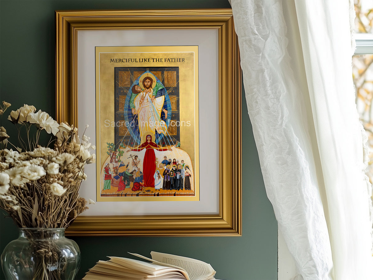 Jesus the Good Shepherd / Merciful Like the Father Icon Print
